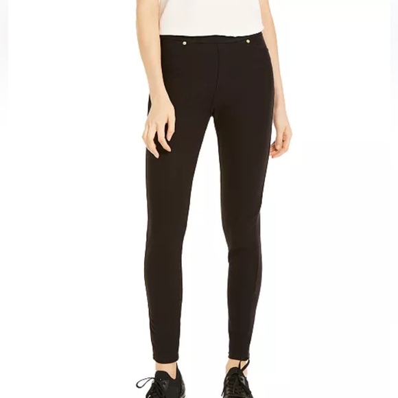 Michael Kors Black Jegging Leggings -Size Large - Picture 1 of 10